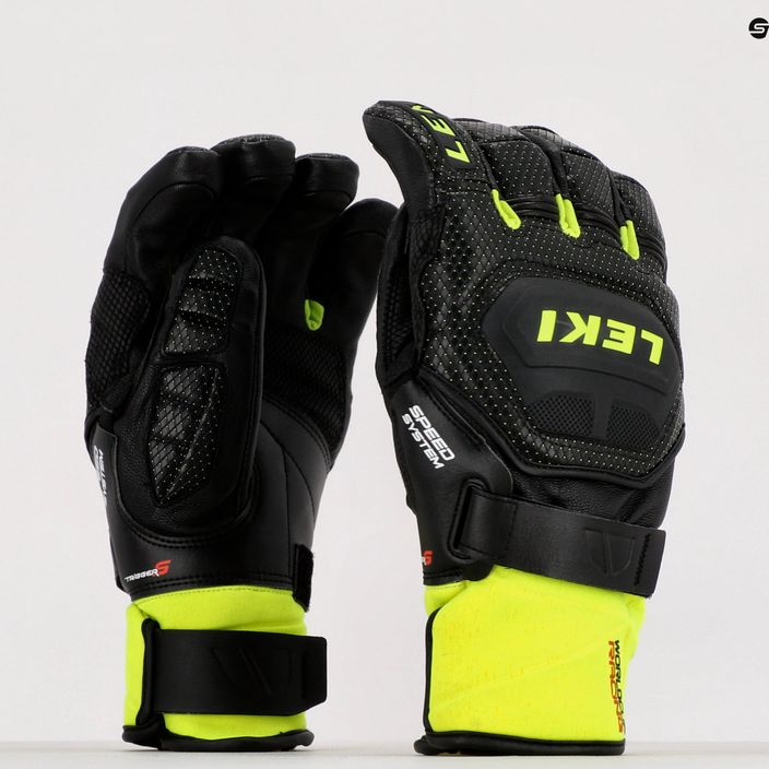 Pánské lyžařské rukavice LEKI Worldcup Race Flex S Speed System černo-zelené 649802301080 8