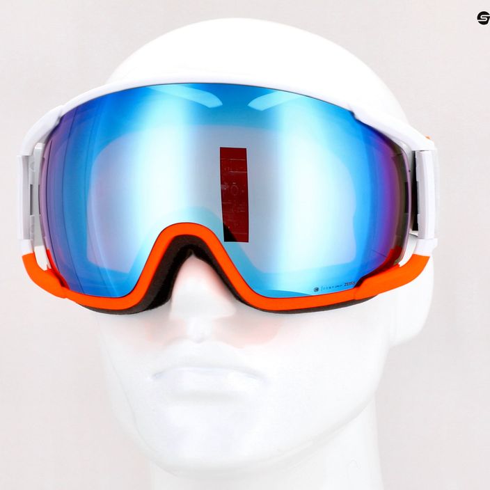Lyžařské brýle POC Zonula Clarity Comp white/fluorescent orange/spektris blue 11