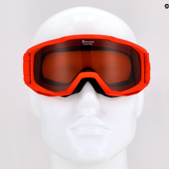 Dětské lyžařské brýle Alpina Piney red matt/orange 10