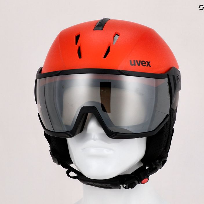 Lyžařská helma UVEX Instinct Visor černá/červená 56/6/260/7005 17