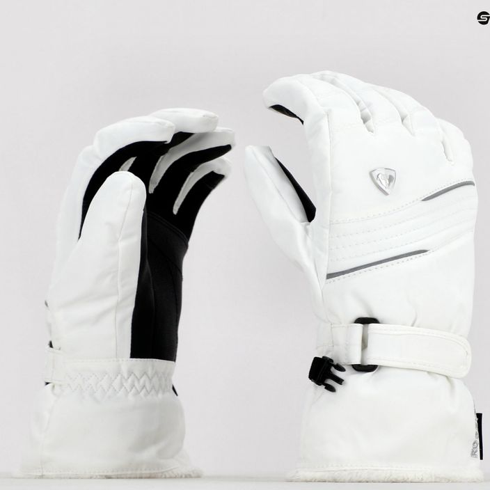 Dámské lyžařské rukavice Rossignol Saphir Impr G white 6