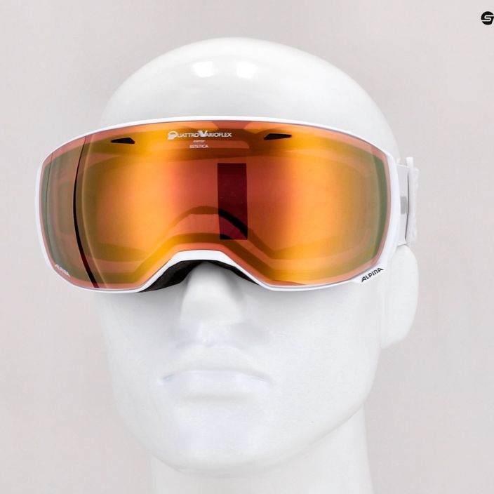 Lyžařské brýle Alpina Estetica QV white gloss/gold sph 4