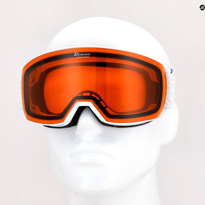 Lyžařské brýle Alpina Nakiska white matt/orange 5