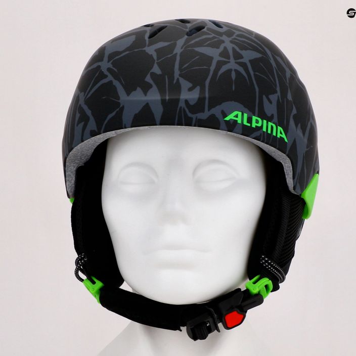 Dětské lyžařské helmy Alpina Pizi black/green camo matt 15