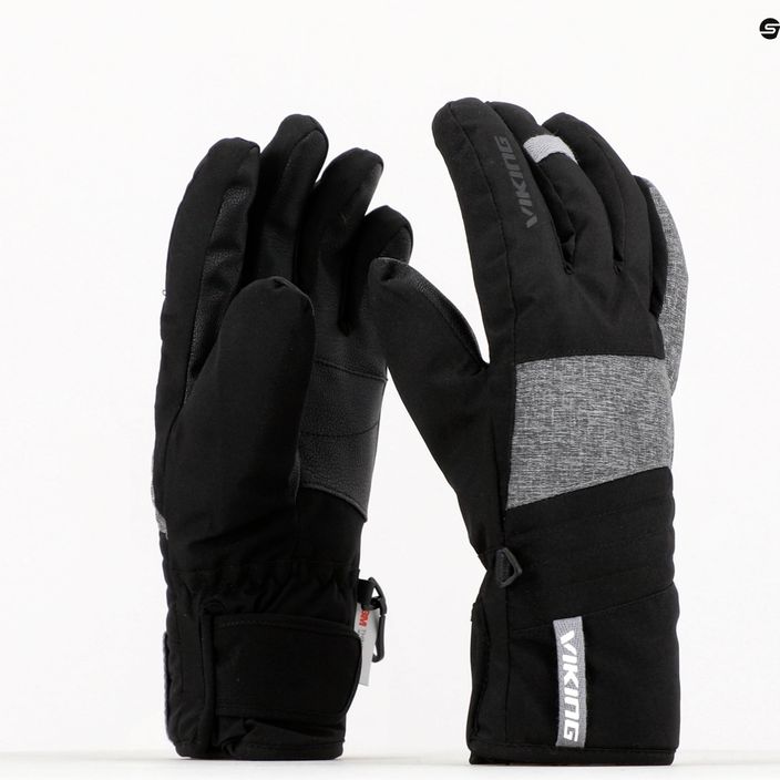 Pánské lyžařské rukavice Viking Espada black/grey 113/24/4587 9