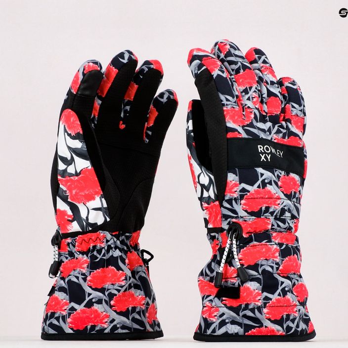 Dámské snowboardové rukavice ROXY Cynthia Rowley 2021 true black/white/red 11