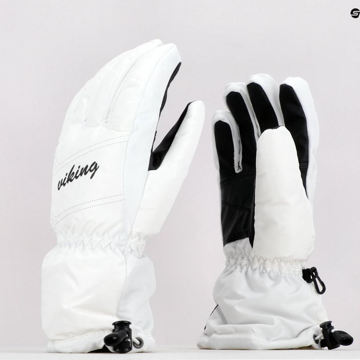 Dámské lyžařské rukavice Viking Strix Ski bílé 112/18/6280/01 9