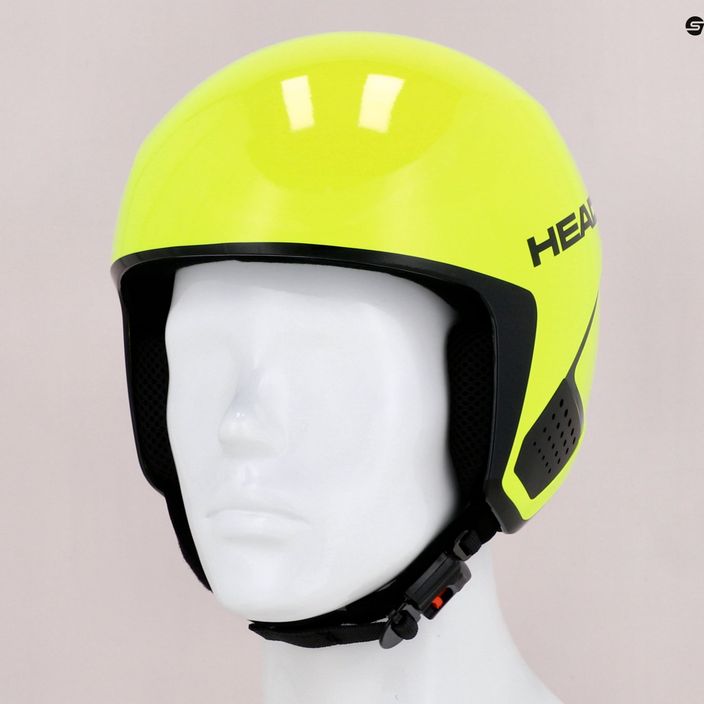 Dětská lyžařská helma HEAD Downforce Jr žlutá 320310 12