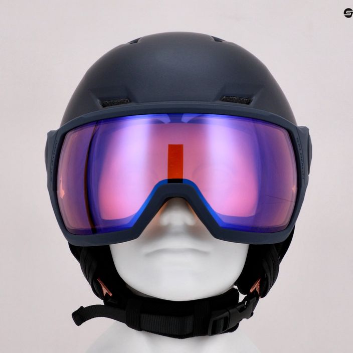 Dámská lyžařská helma Salomon Icon LT Visor Photo Sigma S1-S3 navy blue L41529800 15