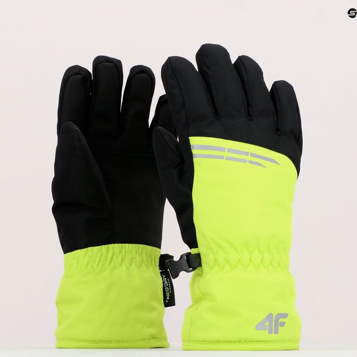 Dětské lyžařské rukavice 4F zeleno-černé 4FJAW22AFGLM038 9