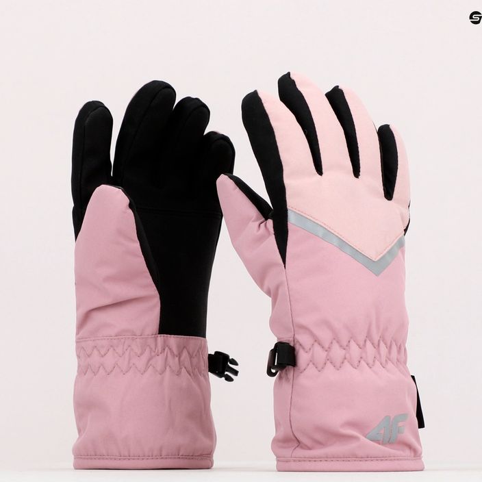 Dětské lyžařské rukavice 4F růžové 4FJAW22AFGLF039 10