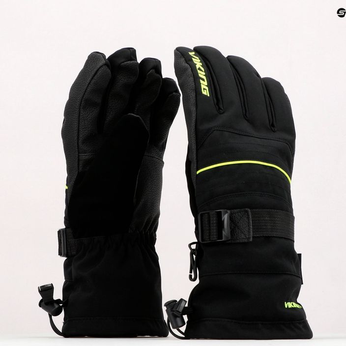 Pánské lyžařské rukavice Viking Bormio black/yellow 110/20/4098 9