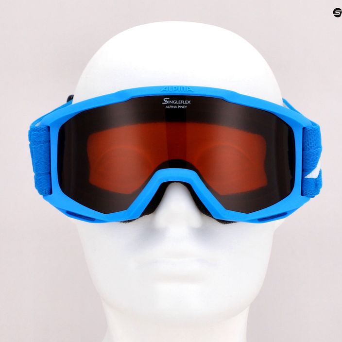 Dětské lyžařské brýle Alpina Piney blue matt/orange 9