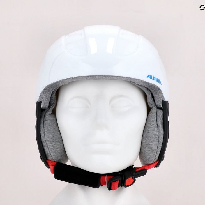 Dětské lyžařské helmy Alpina Carat white/red/blue 9