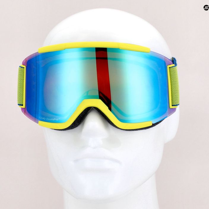 Lyžařské brýle Smith Squad S2 žlutozelené M00668 10