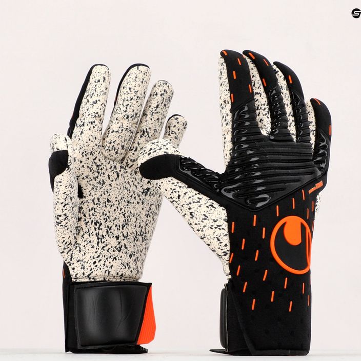 Brankářské rukavice Uhlsport Speed Contact Supergrip+ Finger Surround černo-bílé 101126001 9