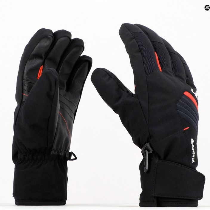 Lyžařské rukavice LEKI Spox GTX černá/červená 650808302080 10