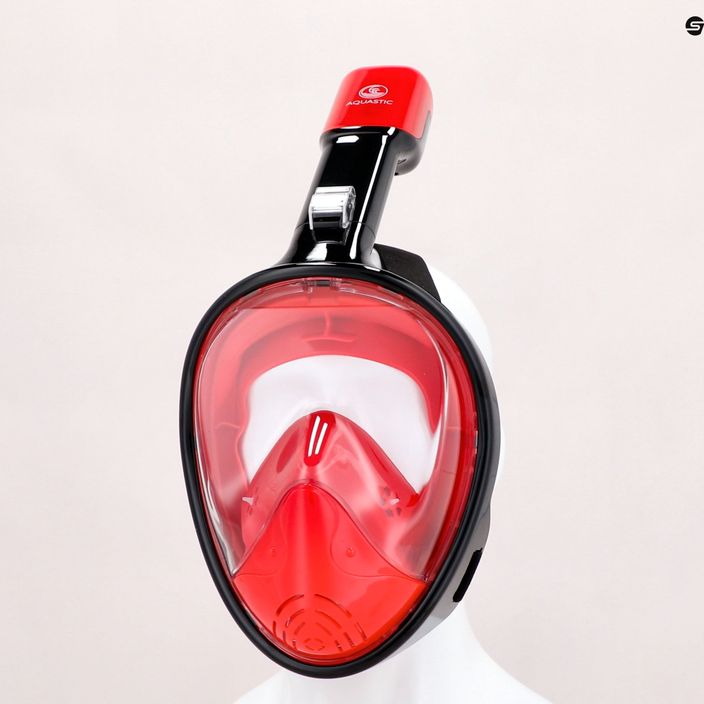 Celoobličejová maska na šnorchlování AQUASTIC červená SMA-01SC 14