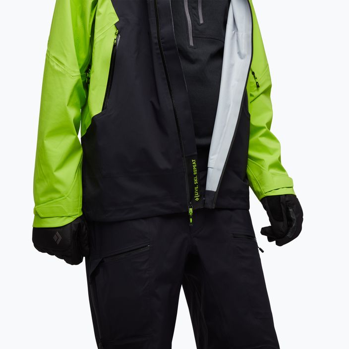 Pánská lyžařská bunda Black Diamond Recon Lt Stretch green/black AP7450199397LRG1 5
