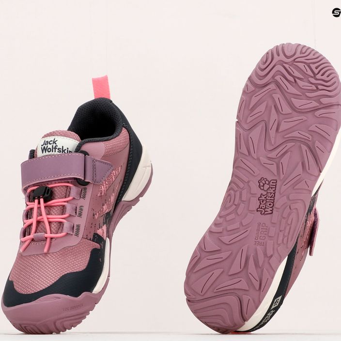 Dětské trekingové boty Jack Wolfskin Vili Action Low růžové 4056851 12