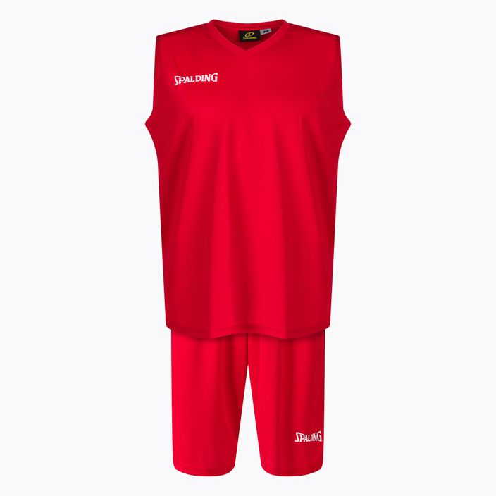 Spalding Atlanta 21 pánská basketbalová souprava šortky + dres červená SP031001A223