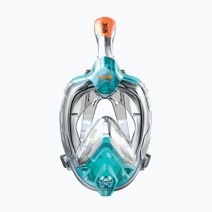 Celoobličejová šnorchlovací maska  SEAC Libera blue clear/orange 2