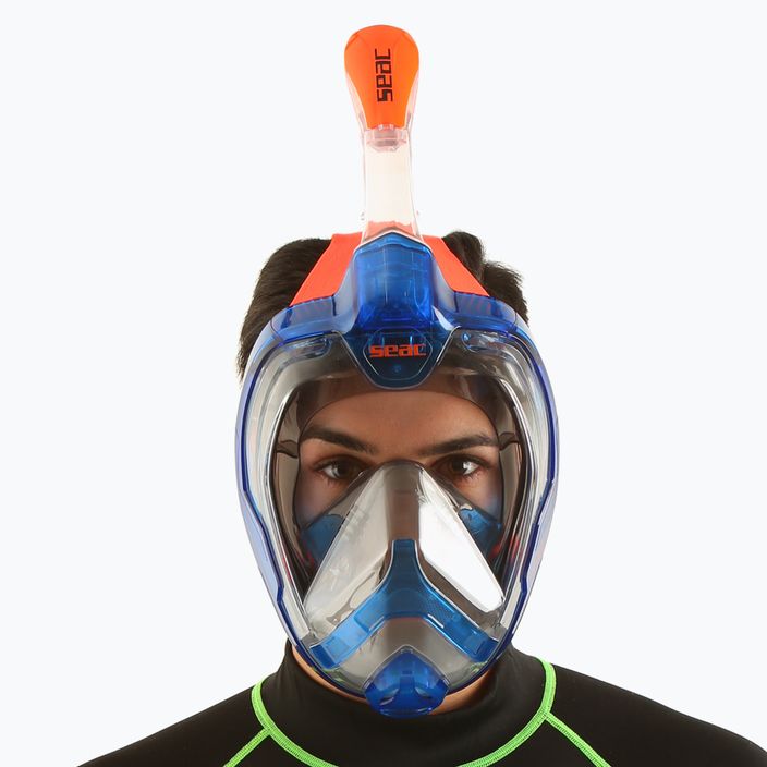 Celoobličejová šnorchlovací maska  SEAC Magica blue/orange 7