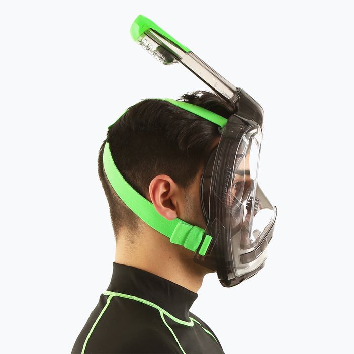 Celoobličejová šnorchlovací maska  SEAC Magica grey clear/green lime 9