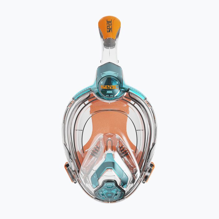 Dětská celoobličejová šnorchlovací maska  SEAC Libera acquamarine/orange 2