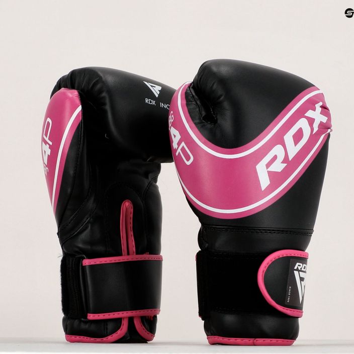 Dětské boxerské rukavice RDX černo-růžové JBG-4P 18