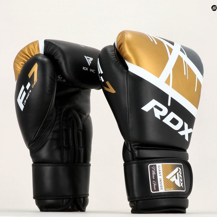 Boxerské rukavice RDX BGR-F7 černé/zlaté BGR-F7BGL 8