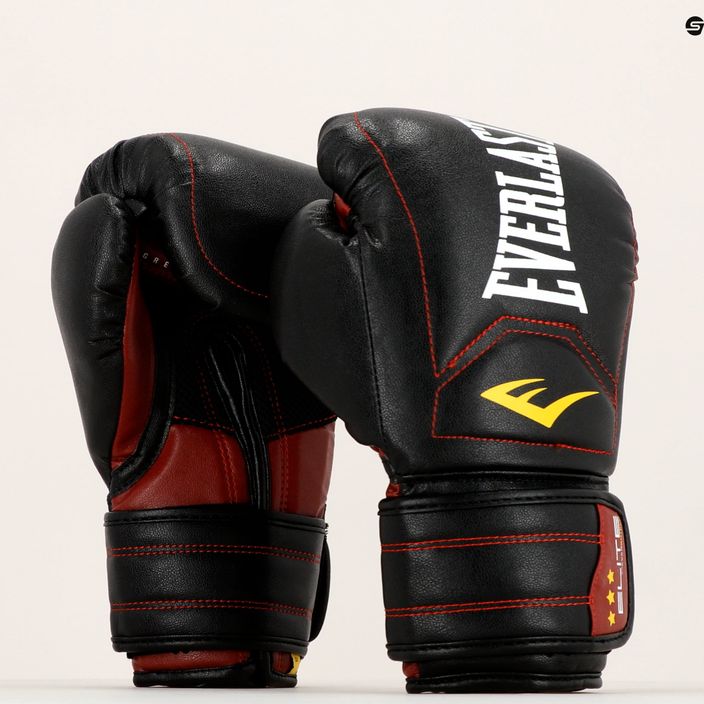 EVERLAST Elite Muay Thai Boxerské rukavice černé EV360MT 7