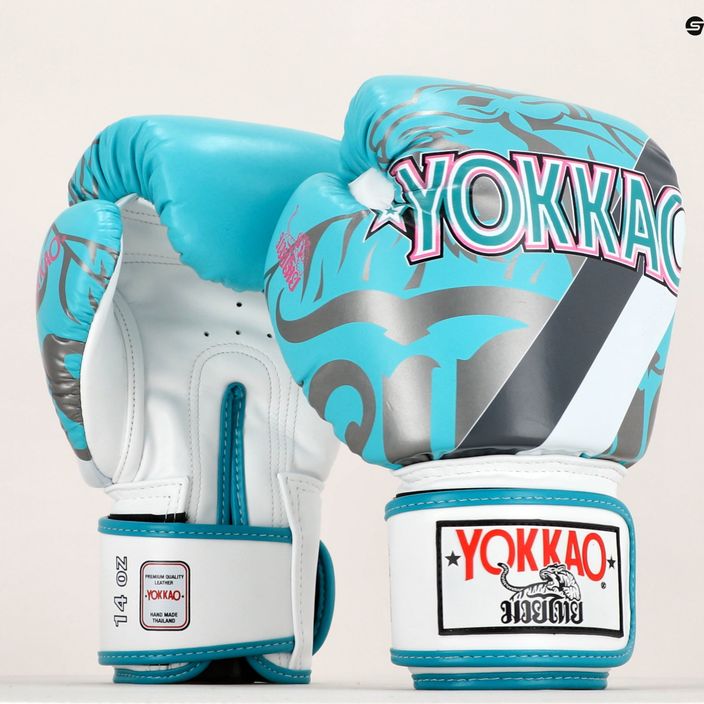 Modré boxerské rukavice YOKKAO 90'S BYGL-90-5 8