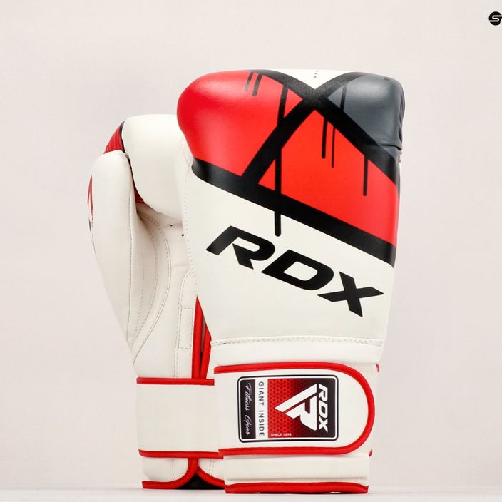 Boxerské rukavice RDX červenobílé BGR-F7R 11