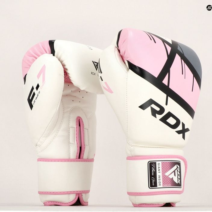 Dámské boxerské rukavice RDX BGR-F7 bílo-růžové BGR-F7P 13