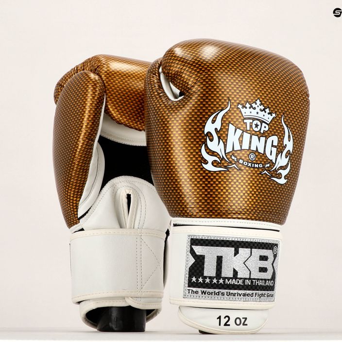 Boxerské rukavice Top King Muay Thai Empower bílé TKBGEM-02A-WH-GD-10 7