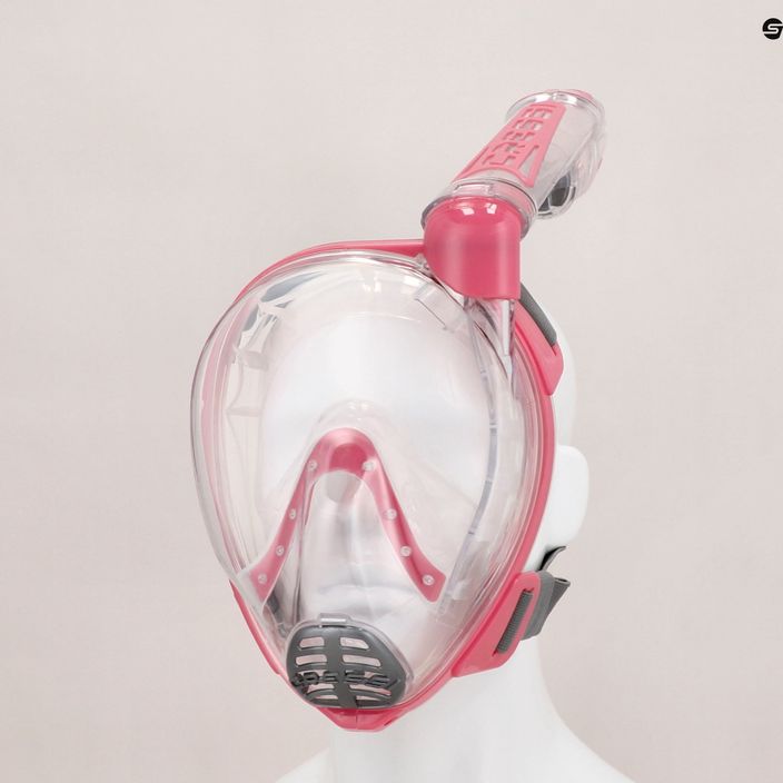 Celoobličejová maska Cressi Duke Dry pro šnorchlování růžová XDT000040 5
