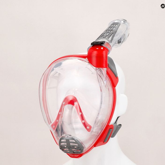 Celoobličejová maska Cressi Duke Dry pro šnorchlování červená XDT000058 5