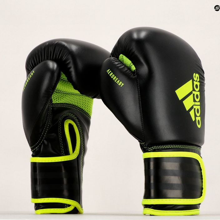 Boxerské rukavice Adidas Hybrid 80 černo-žluté ADIH80 7