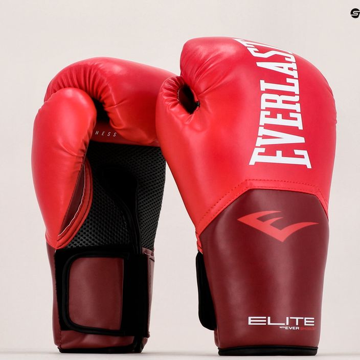 Pánské boxerské rukavice EVERLAST Pro Style Elite 8 červené EV2500 FL RED-10 oz. 7