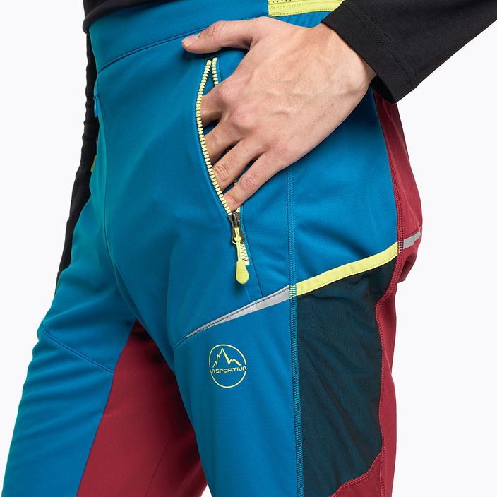 La Sportiva pánské trekové kalhoty Ikarus sangria/electric blue 3