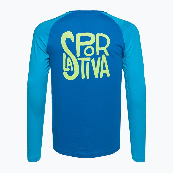 Pánské trekové tričko La Sportiva Back Logo electric blue/maui 2