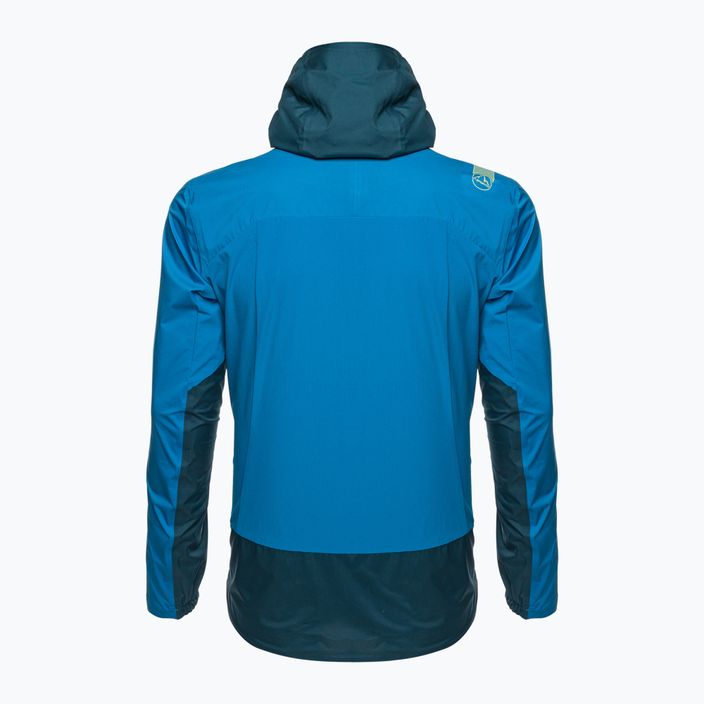 Pánská membránová bunda do deště La Sportiva Crizzle EVO Shell storm blue/electric blue 7