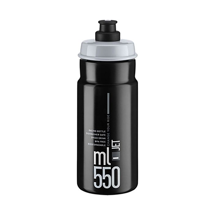 Cyklistická láhev Elite Jet 550 ml black/grey logo 2
