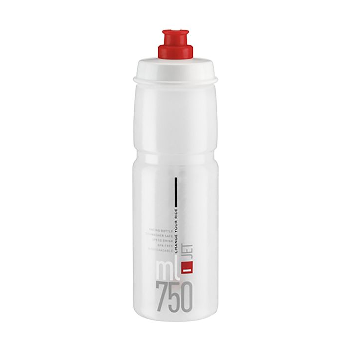 Cyklistická láhev Elite Jet 750 ml clear/red logo 2