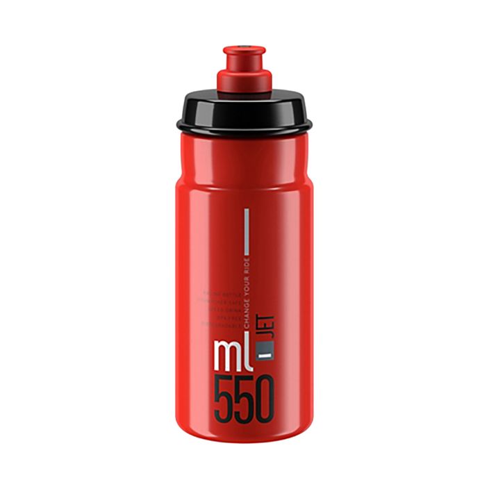 Cyklistická láhev Elite Jet 550 ml red/grey logo 2