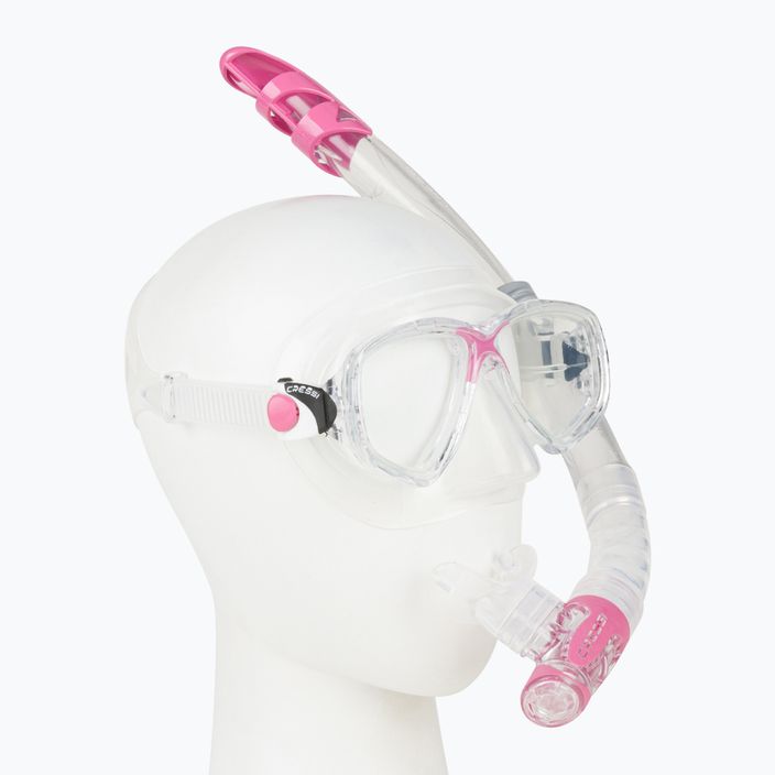 Potápěčský set Cressi Marea + maska Gamma + šnorchl růžový bezbarvý DM1000054 2