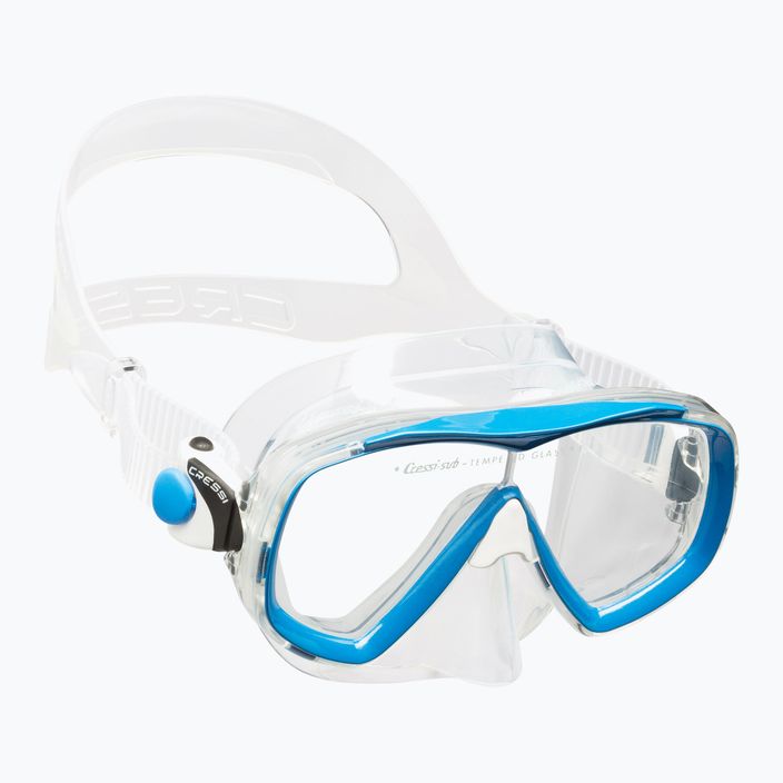 Cressi Mini Palau Dětská potápěčská sada maska + šnorchl modrá CA123029 11