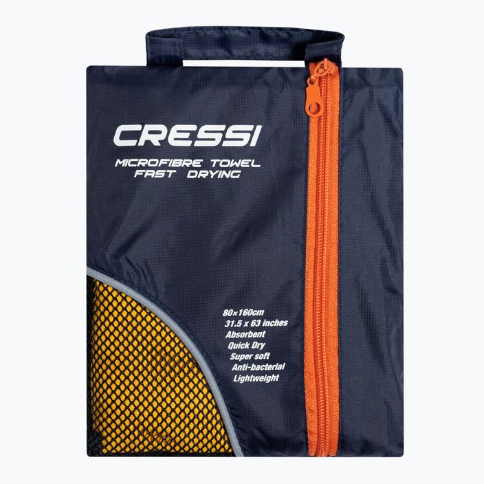 Dvoubarevná plážová osuška Cressi z mikrovlákna Fast Drying žlutá XVA880 5