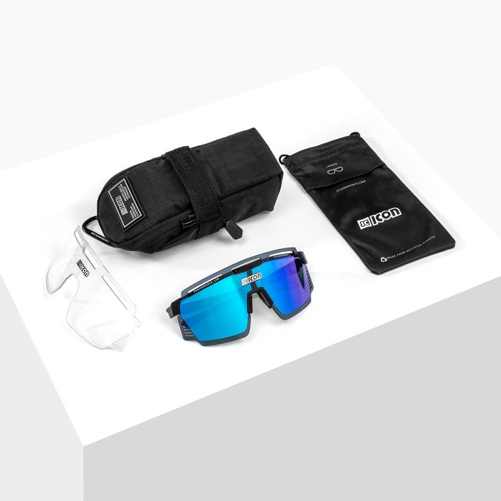 Cyklistické brýle SCICON Aerowatt black gloss/scnpp multimirror blue EY37030200 6